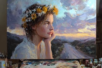 paint an oil replica of any painting with free shipping