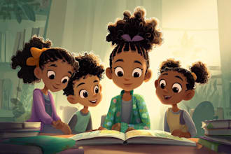 draw whimsical children book illustration