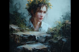 design a in oil painting style