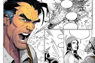draw comic page comic panels comic book comic cover art