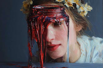 design a digital oil painting portrait