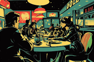 design comic book illustration, comic illustration
