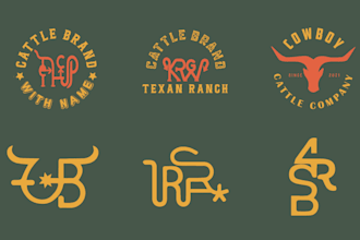 do western cattle brand design and ranch logo