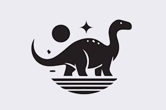 make wonderful and excellent dinosaur logo design