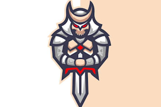 make outstanding battle warrior mascot logo with t shirt design