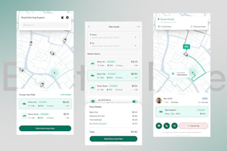 develop ride hailing, taxi or cargo booking app and web with gps tracking