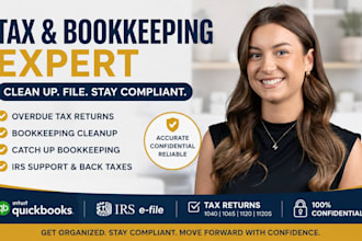 file late tax returns, fix back taxes and clean up bookkeeping in 12 hours