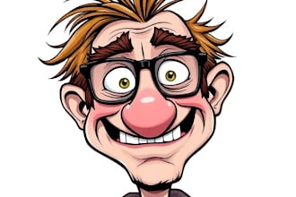 paint a professional goofy, hilarious custom character with insane personality