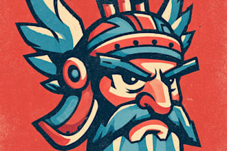 design vintage, mascot, logo, illustration for you