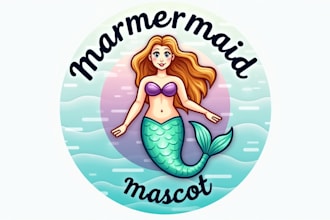 design a professional mermaid mascot logo