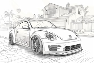 do vector line art drawing