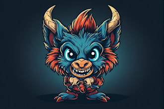 draw custom cartoon mascot for you