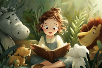 children book illustrations and children book cover