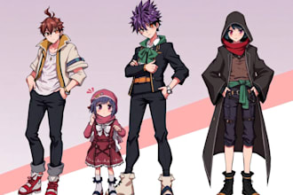 draw a manga character design