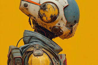 sci fi character illustration or sci fi character