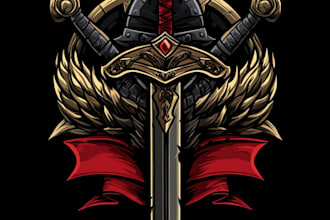 digital typography fantasy for logo