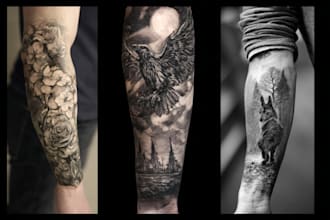 professionally design your sleeve tattoo , chest tattoo