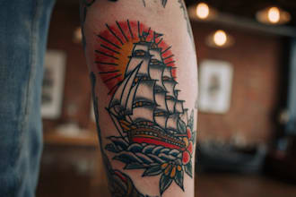 make a traditional or neo traditional old school tattoo