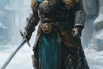 fantasy dnd character illustration