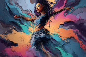 paint digital abstract art works