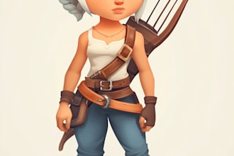 draw 2d game character or 2d game character