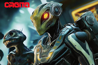 sci fi character illustration or sci fi character