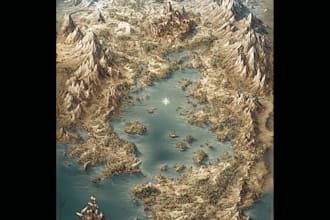 design an original treasure map and fantasy pirate map