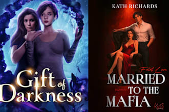 do dark romance book cover design for fantasy horror gothic romance erotica art