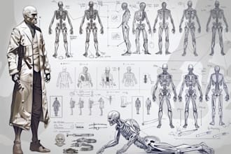 draw professional medical concept sketches