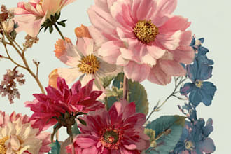 paint watercolor flowers and botanical illustrations