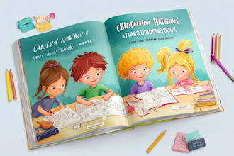 illustrate colorful children book pages and creative story
