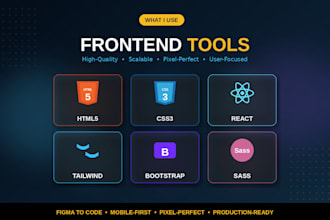 design responsive frontend in HTML CSS react tailwind and figma to code