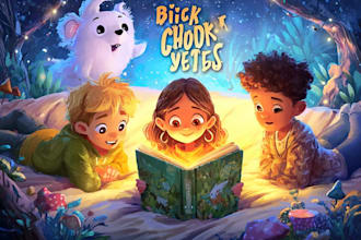 create a professional children book cover illustration