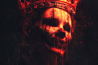 make a horror illustration, artwork, dark cover