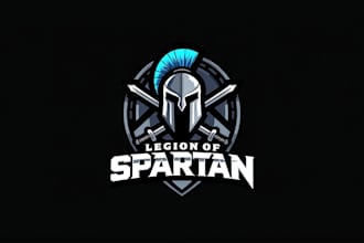 create awesome spartan head mascot logo in one day