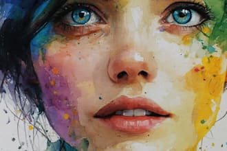 do outstanding watercolor portrait