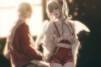 create anime fan art action scene dynamic illustration