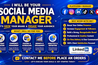 be your social media manager social media marketing manager