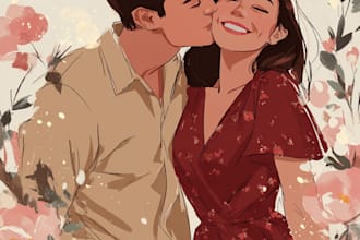 make couple portrait illustration