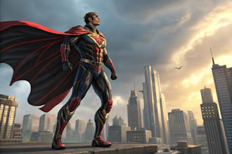 illustrate legendary superhero character