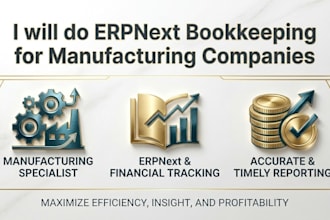 do erpnext bookkeeping for manufacturing companies