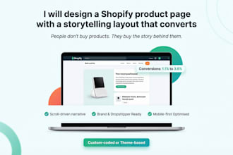 design a shopify product page with a storytelling layout that converts