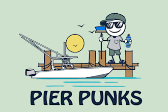 design a modern boat and marine logo