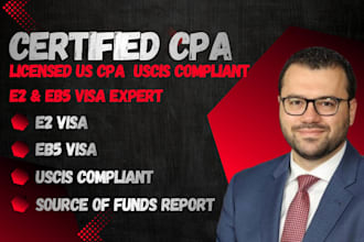 prepare a source of funds repost for e2, eb5 or us investor visa application