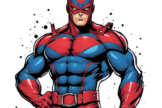 make a superhero character art