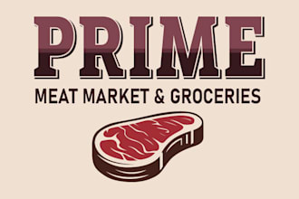 create a professional meat logo design