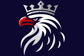 create wonderful griffin king e sport mascot logo design with 1 day delivery