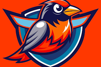 make amazing hamming bird mascot logo design with 1 day delivery