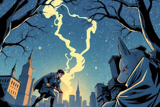 comic book illustration with comic book illustrator