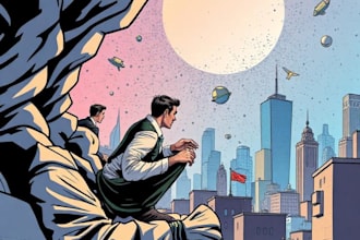 comic book illustration with comic book